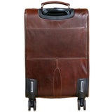 Brown Jack Georges Voyager Collection 22-inch upright carry-on luggage with wheels and telescoping handle.