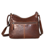 Honey leather Jack Georges Sophia Mini Handbag with top handle and gold-tone hardware, compact and stylish for everyday use.
