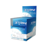 Jet Zone jet lag prevention supplement bottle with label and cap, designed to help reduce jet lag symptoms.