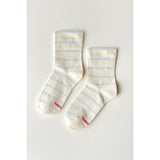Black Le Bon Shoppe Wally Socks with bold stripe pattern, made of soft, comfortable fabric, perfect for casual wear.