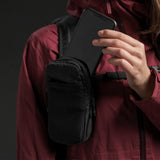 Matador Speed Stash accessory, compact waterproof storage pouch in black with zipper closure and logo branding.