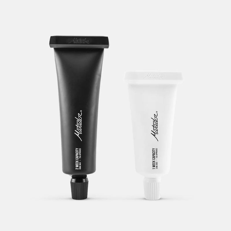 Matador refillable toothpaste tubes accessory, flexible and convenient for eco-friendly oral hygiene.