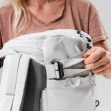 Matador SEG28 Arctic White backpack with sleek design, multiple compartments, and adjustable straps for versatile everyday use.