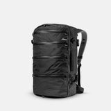 Matador SEG28 backpack in Arctic White, showing the sleek, compact design with adjustable straps and multiple compartments.