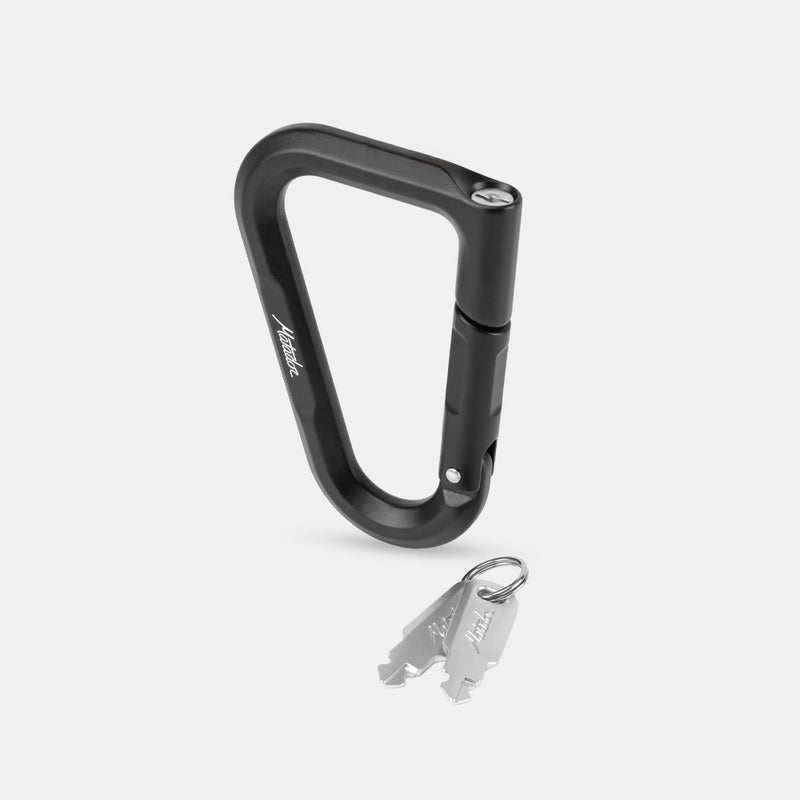 Black Matador BetaLock™ lock with key, featuring durable design and secure locking mechanism, shown on a plain background.