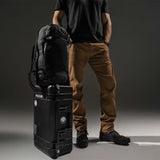 Matador Freefly 30L packable duffle bag in black, showing compact design and durable nylon material for travel and storage.