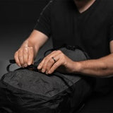 Matador Freefly 30L packable duffle bag, lightweight and foldable travel bag shown with open main compartment and carry handles.