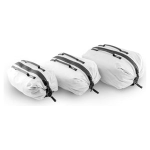 Matador Gear Cube Set with multiple compact, durable storage pouches in various sizes, ideal for organizing travel or outdoor gear.