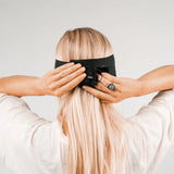 Matador blackout sleep mask with attached earplugs for blocking light and noise, designed for restful sleep.