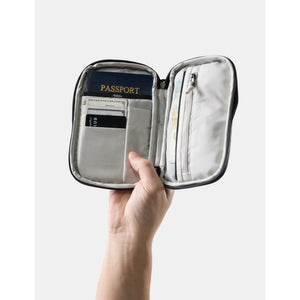 Black Matador Global Travel Stash packing organization pouch with multiple compartments and durable design for travel storage.