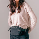 Matador ReFraction™ packable waist pack in gray fabric with adjustable strap and zippered pocket for outdoor convenience