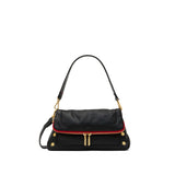 Hammitt Beverly Medium handbag in tan leather with silver hardware, featuring structured shape and top handles.
