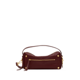 Hammitt Doxie Medium handbag in black leather with silver hardware and top handle, showcasing its sleek, stylish design.