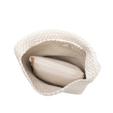 Melie Bianco Johanna Tote Bag in white with structured design and top handles, stylish accessory for daily use.