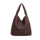 Melie Bianco Johanna Tote Bag in espresso leather with top handles and spacious interior for everyday use.