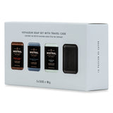 Mistral Voyageur soap set with travel case, featuring elegantly packaged soaps ideal for travel and gifting.