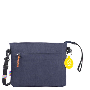 Navy Mywalit MyLite Zip Top wallet with zip closure and multiple card slots, designed for practical organization.