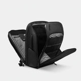 Black Nomatic Travel Pack 20L-30L with multiple compartments and ergonomic design, suitable for travel and organization.