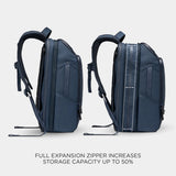 Navy Nomatic Travel Pack 14L-21L with expandable design and multiple compartments for organized travel storage.