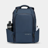 Black Nomatic Travel Pack 14L-21L with multiple compartments and adjustable straps, designed for versatile travel organization.