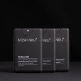 Noshinku hand sanitizer bottle with clear liquid and pump dispenser, used for hand cleaning and sanitizing.