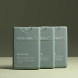 Noshinku hand sanitizer bottle with clear label and pump dispenser, designed for quick sanitizer application and hand hygiene.
