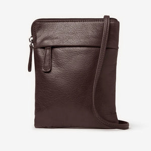 Osgoode Marley Ella wearable pocket in espresso, showing the sleek design and compact size perfect for carrying essentials.