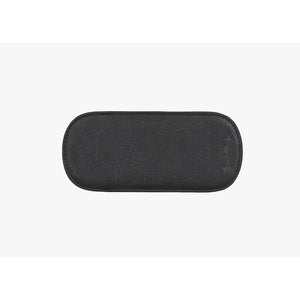 Osgoode Marley ink blue leather eyeglass case with soft interior, designed to protect and store glasses stylishly.