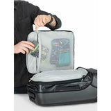 Osprey Transporter™ 4-Wheel Hybrid Carry-On in venturi blue with durable wheels and sleek carry handle for travel convenience.