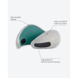 Midnight grey Ostrichpillow Go Neck Pillow, a comfortable travel accessories neck support for relaxing on the go.