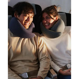 Midnight grey Ostrichpillow Go neck pillow, a soft and supportive accessories for travel comfort.
