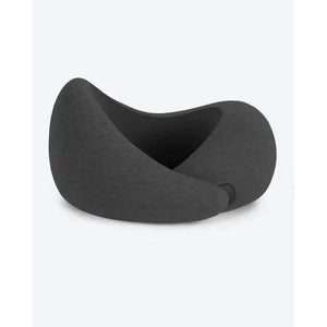 Ostrichpillow Go dark night neck pillow, soft fabric travel accessory, designed for neck support and comfort during journeys.