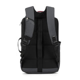Pacsafe V Anti-Theft 16-inch Commuter Backpack in slate color, featuring secure zippers and padded shoulder straps for daily use.