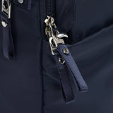 Pacsafe 10L anti-theft backpack with secure zippers and RFID-blocking pocket, designed for travel and everyday use.