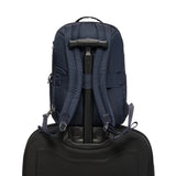 Pacsafe W 10L anti-theft backpack with padded straps, multiple compartments, and sleek black design for secure everyday use