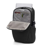 Pacsafe V 24L anti-theft active backpack with secure zippers and padded straps, designed for safe carrying and outdoor use.