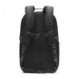 Pacsafe V 24L anti-theft active backpack with padded straps, multiple compartments, and sleek black design for secure daily use.