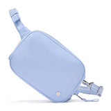 Pacsafe Anti-Theft Micro Sling bag in black with secure zippers and compact design for safe everyday carrying.