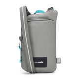 Pacsafe Go Anti-Theft Tech Crossbody bag in black with adjustable strap and multiple compartments, designed for secure carrying.