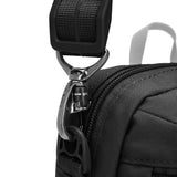 Pacsafe GO Anti-Theft Festival Crossbody bag in Jet Black, compact design with secure zippers and adjustable strap for everyday use