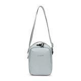 Pacsafe V Anti-theft Companion Crossbody bag with secure zippers and locking compartments, black nylon material, stylish and functional.