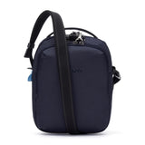 Pacsafe V Anti-theft Companion Crossbody bag in black with secure zippers and adjustable strap, designed for safe daily use.