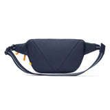 Pacsafe GO anti-theft sling pack in coastal blue, compact slings with secure zippers and adjustable strap for everyday use.