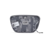 Pacsafe GO Anti-Theft Sling Pack in coastal blue, lightweight crossbody sling bag with secure zippers and adjustable strap.