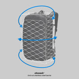 Pacsafe EXP45 anti-theft carry-on travel backpack with multiple compartments and padded straps, designed for secure travel.
