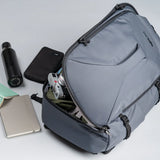 Pacsafe EXP45 anti-theft travel backpack with padded straps, multiple compartments, and durable design for secure luggage.