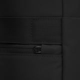 Pacsafe GO 25L anti-theft travel backpack in jet black, featuring secure zippers and padded straps for comfortable travel.