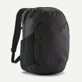 Patagonia Atom Day Pack 24L backpack in current blue with multiple compartments and padded shoulder straps for comfortable carrying.