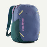 Blue Patagonia Atom Day Pack 24L backpack with multiple compartments and padded shoulder straps, designed for outdoor and everyday use.