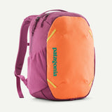 Patagonia Atom Day Pack 24L backpack in current blue with adjustable shoulder straps and multiple compartments for outdoor use.